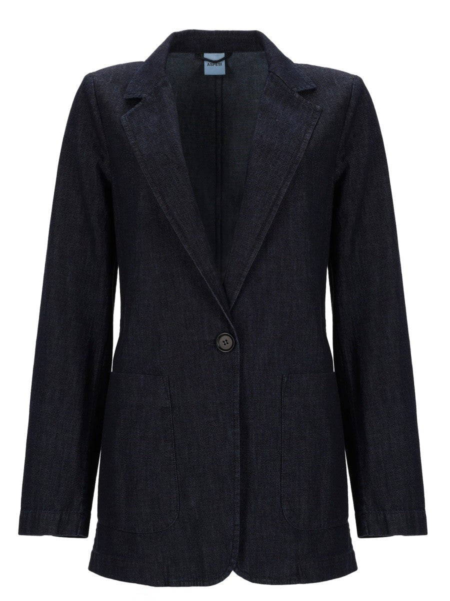 ASPESI - SINGLE-BREASTED DENIM JACKET single-breasted-denim-jacket
