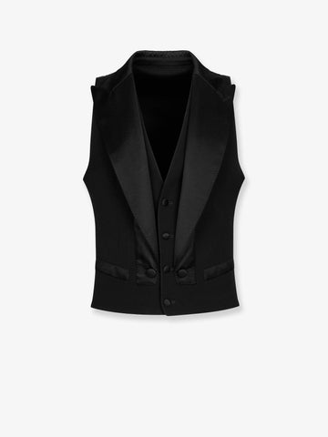 Dolce & Gabbana Single-breasted gabardine vest