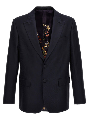 Etro - Single-breasted jacquard blazer