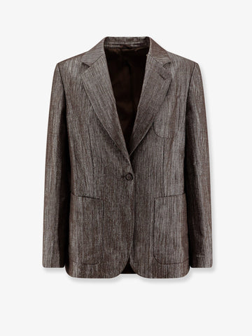 Single-breasted lurex fabric blazer