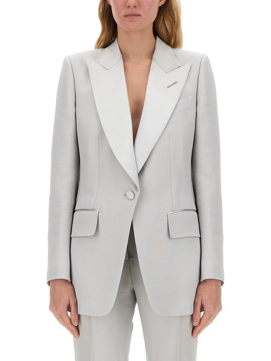 SINGLE-BREASTED TUXEDO JACKET "BIANCA"