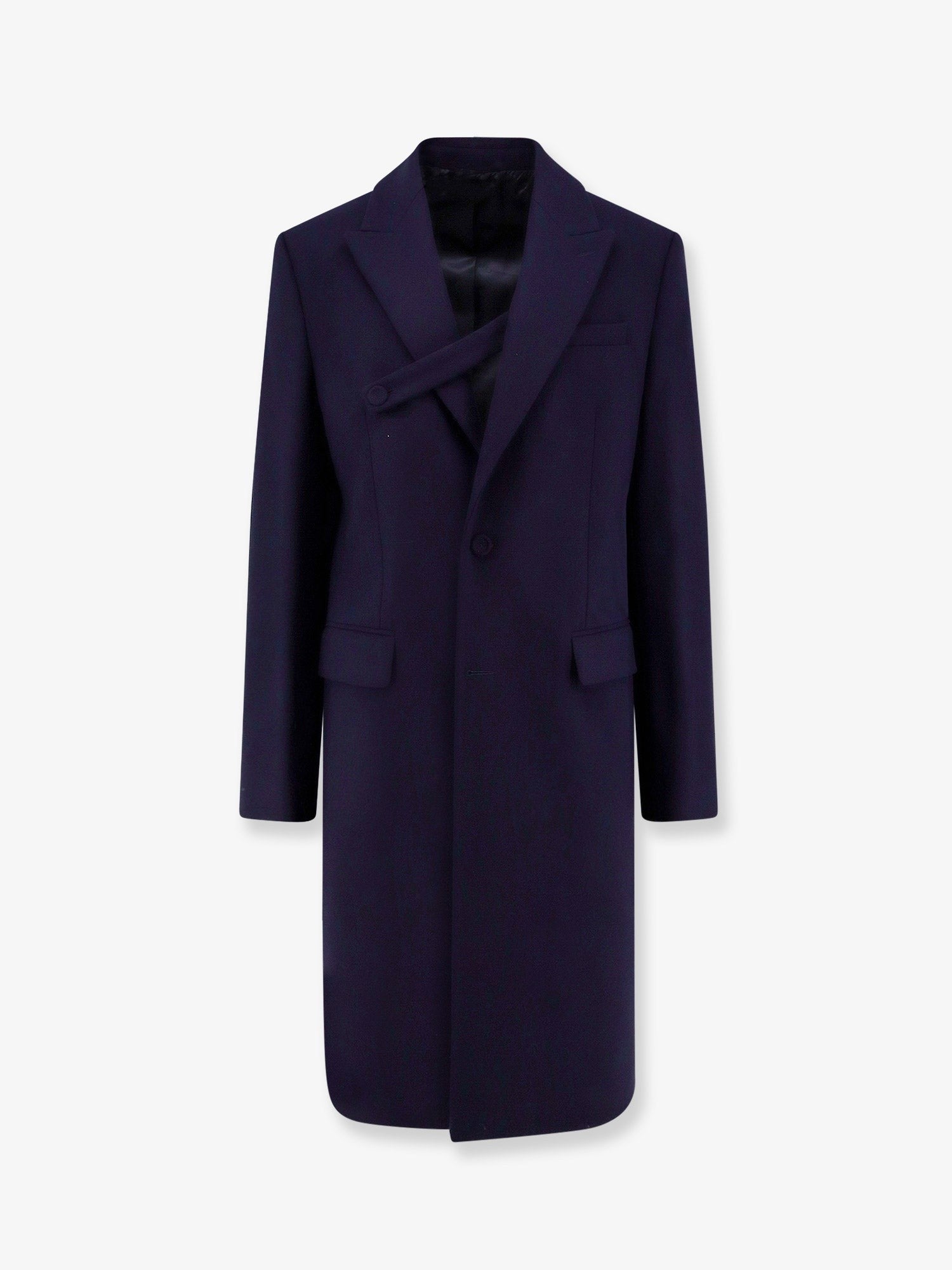 Single-breasted virgin wool coat