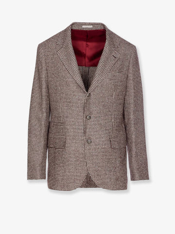 Single-breasted wool and alpaca blazer