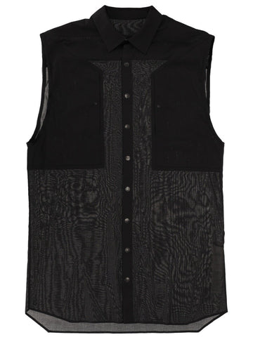 RICK OWENS - SLEEVELESS SHIRT "JUMBO SL" sleeveless-shirt-jumbo-sl