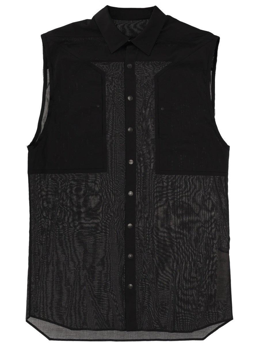 RICK OWENS - SLEEVELESS SHIRT "JUMBO SL" sleeveless-shirt-jumbo-sl