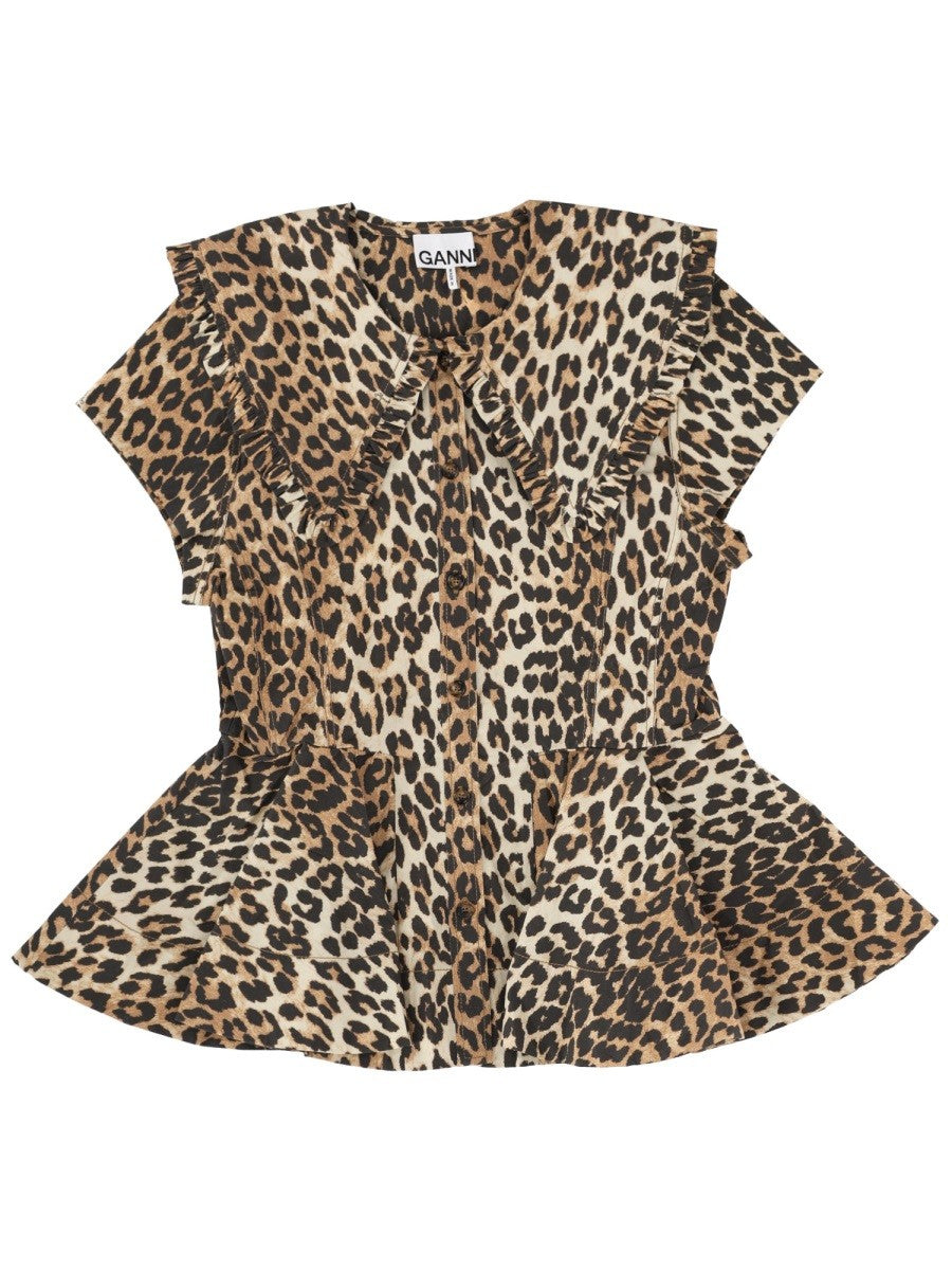 GANNI - SLEEVELESS SHIRT WITH PRINT sleeveless-shirt-with-print