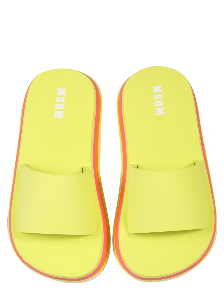msgm SLIDE PLATFORM SANDALS