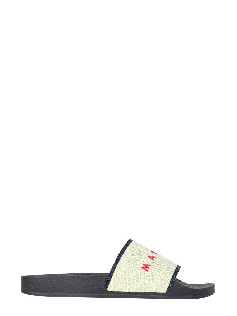 SLIDE SANDALS WITH LOGO