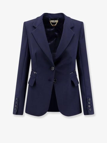 Elisabetta Franchi - Slim fit blazer with gold logo clamps slim-fit-blazer-with-gold-logo-clamps