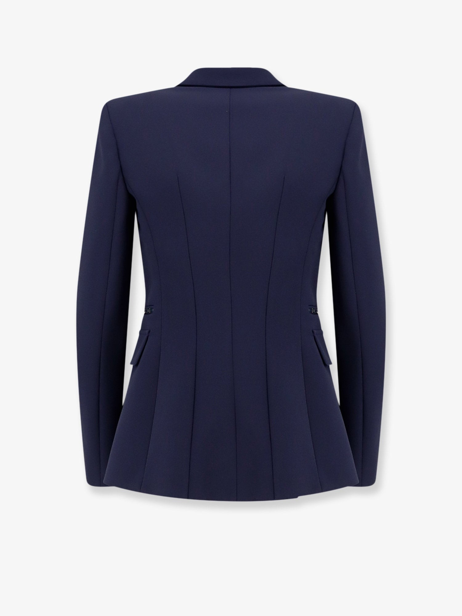 Elisabetta Franchi - Slim fit blazer with gold logo clamps slim-fit-blazer-with-gold-logo-clamps_f1735d25-51f5-4e22-8115-93f0bbc7861a