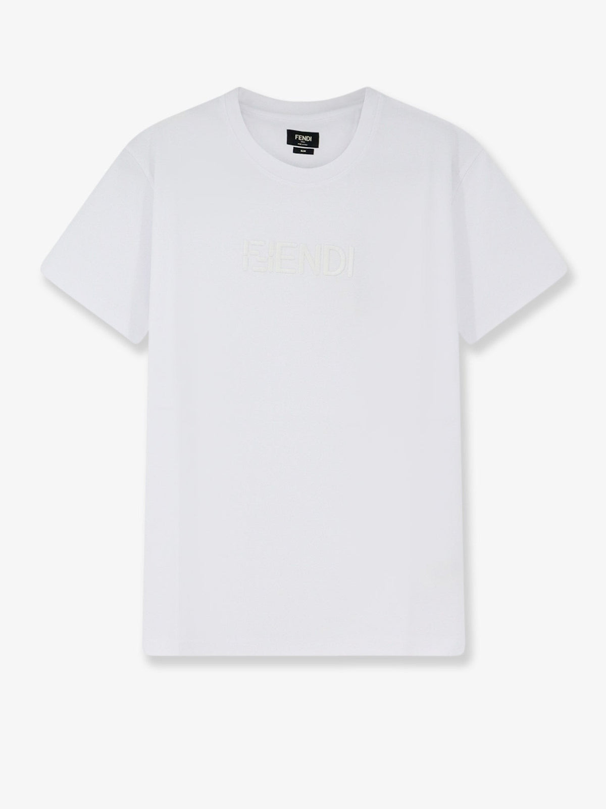 Fendi - Slim Fit cotton t-shirt Bianco L