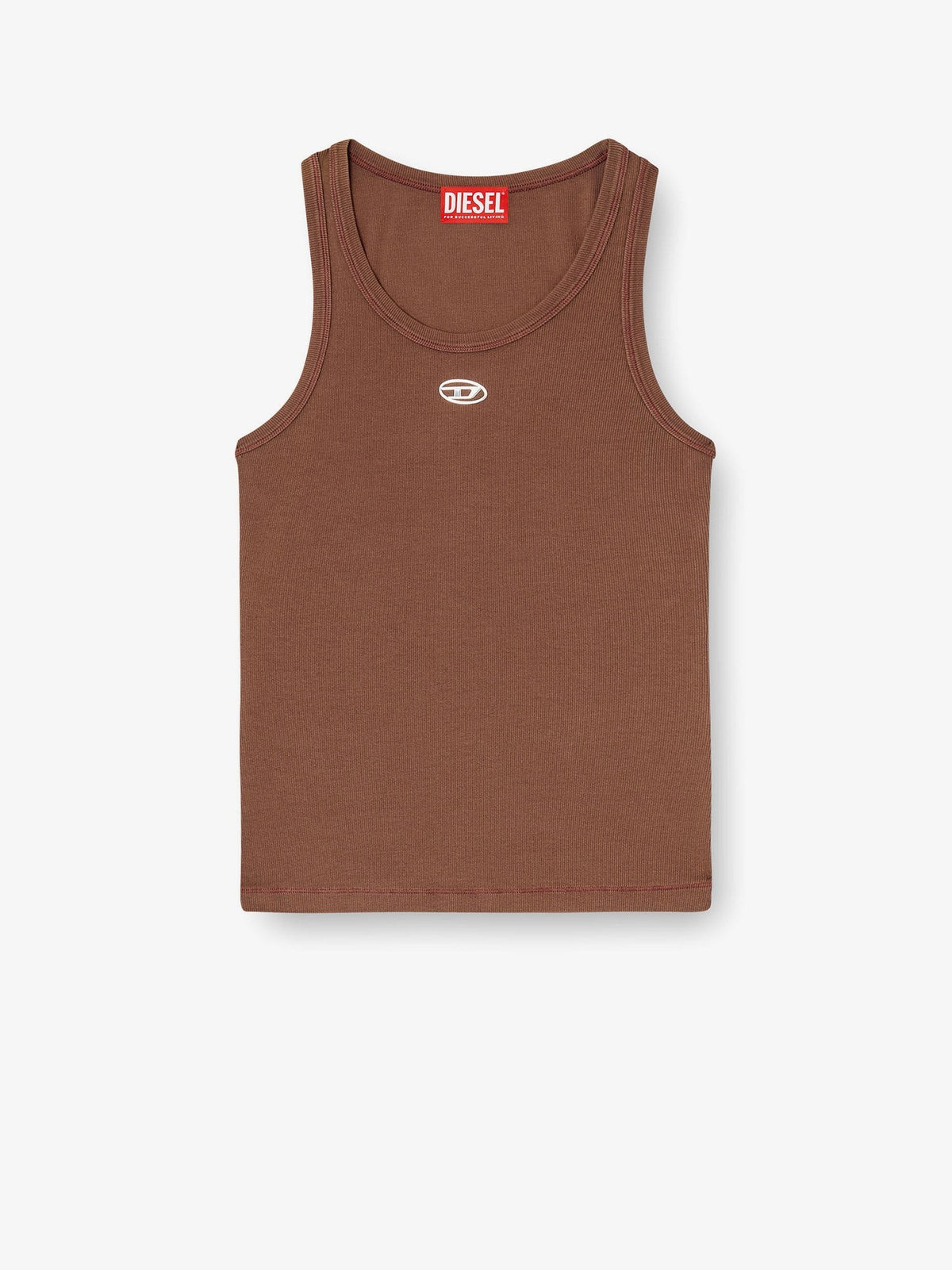Slim-fit ribbed tank top with metal Oval D logo slim-fit-ribbed-tank-top-with-metal-oval-d-logo