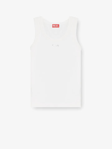 Diesel - Slim fit ribbed tank top with metal Oval D slim-fit-ribbed-tank-top-with-metal-oval-d