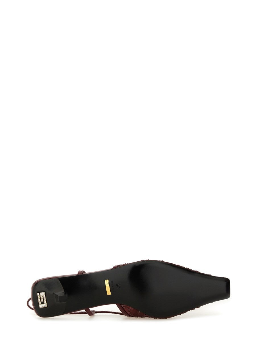 SLINGBACK PUMPS WITH CRYSTALS GG