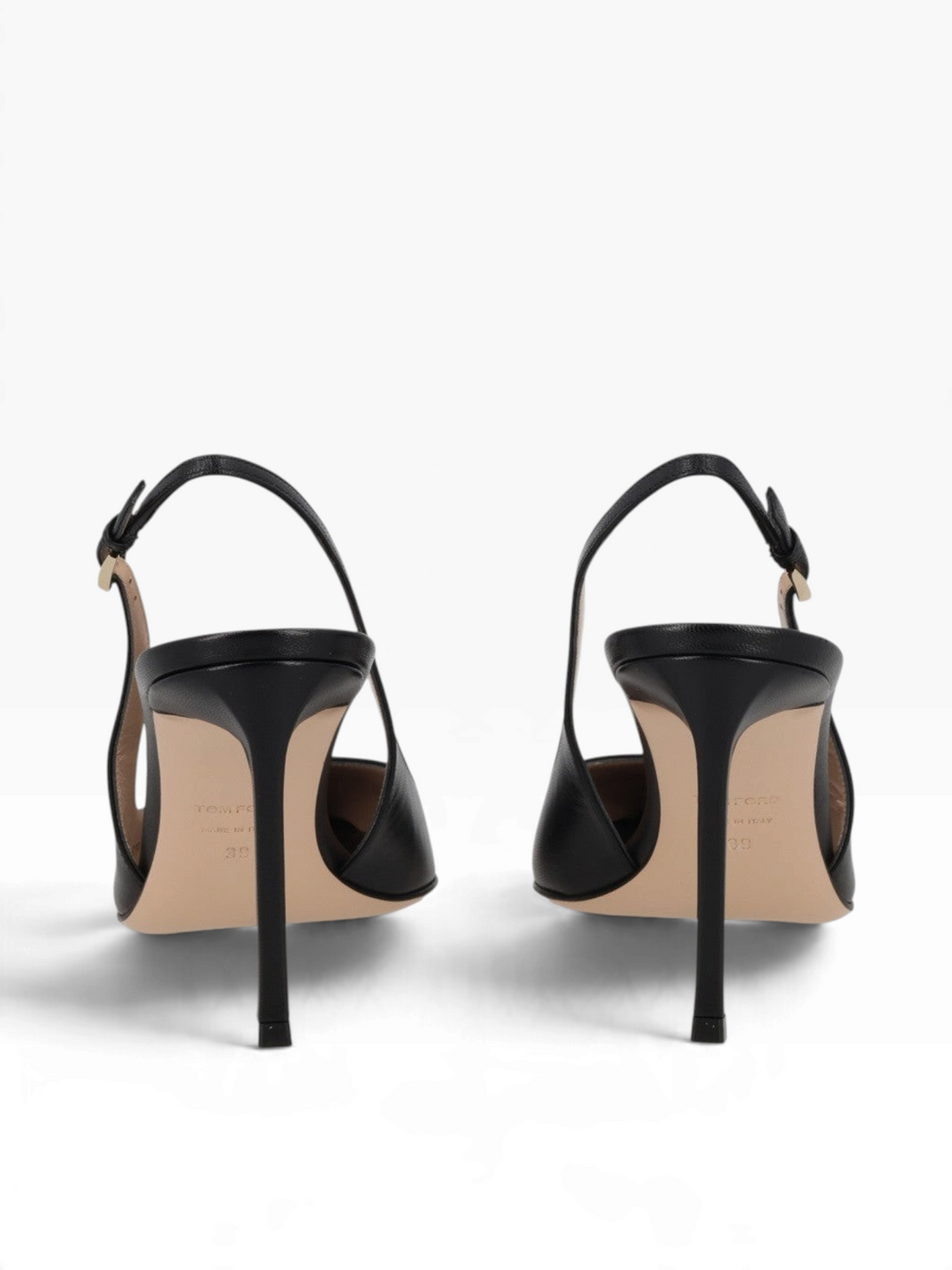TOM FORD - SLINGBACK "SHINY KID" Black 37½
