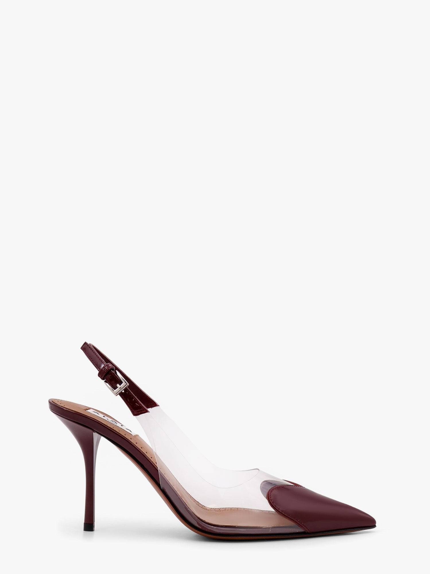 ALAIA - Slingbacks 90 leather and PVC pumps