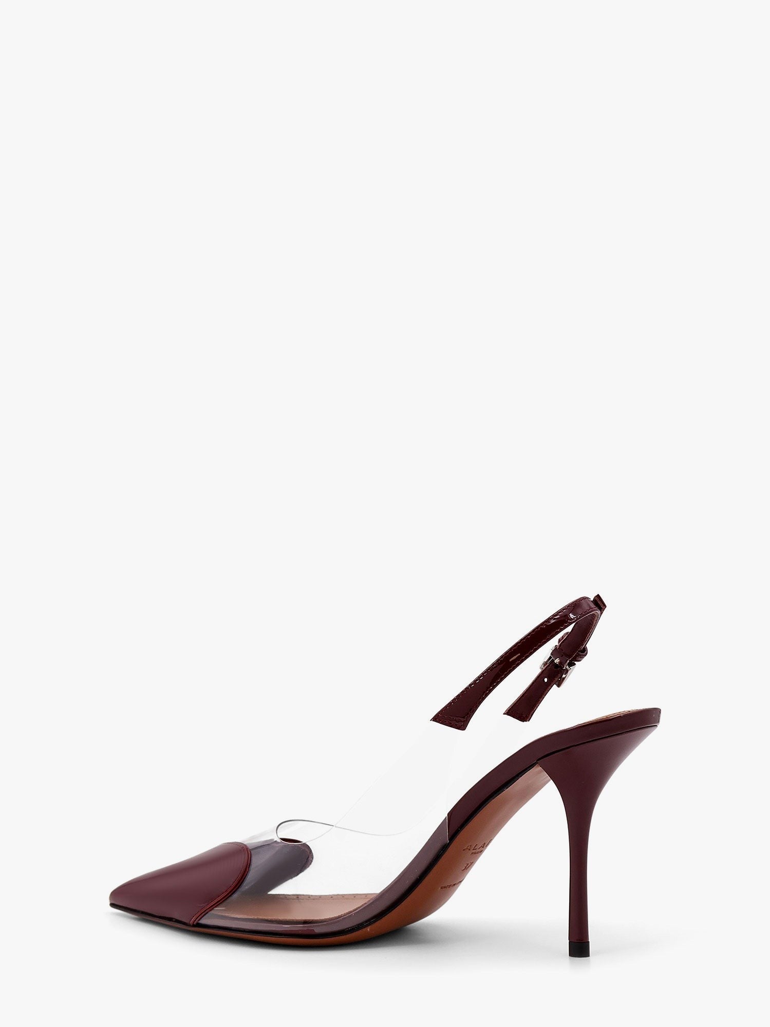 ALAIA - Slingbacks 90 leather and PVC pumps
