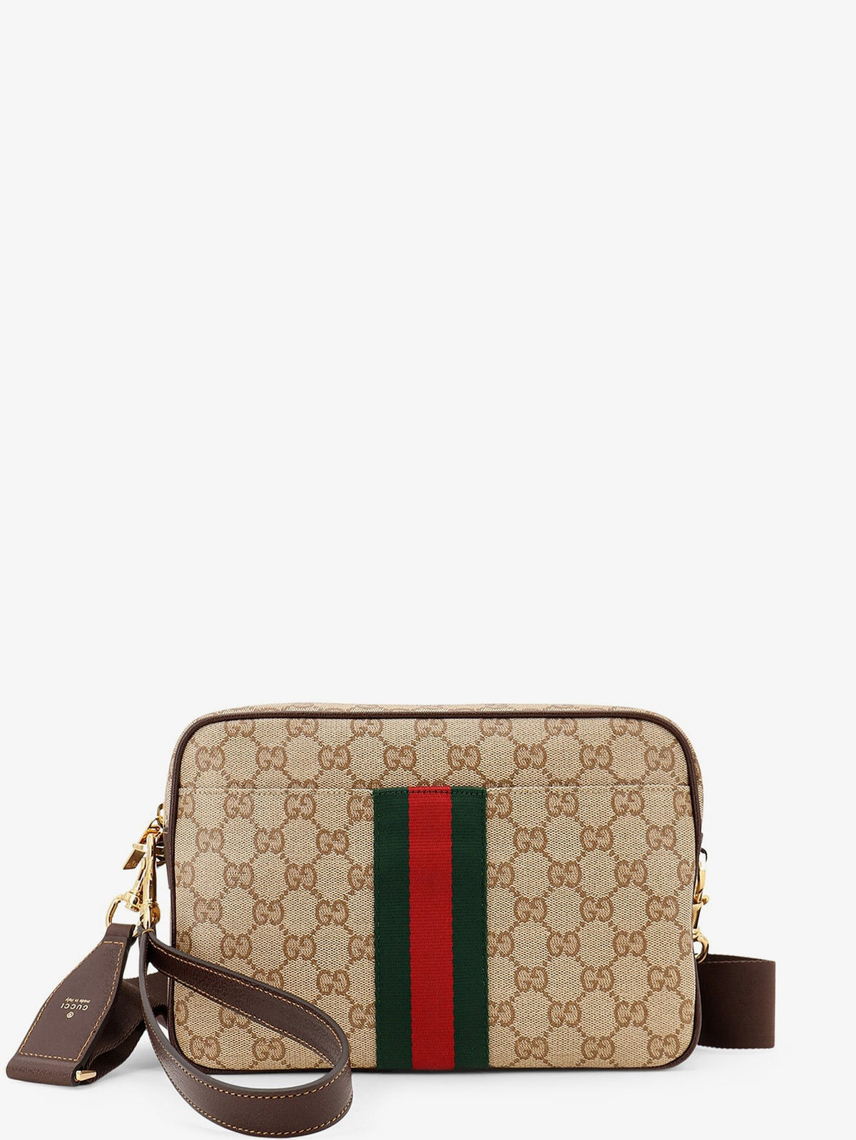 Gucci - Small crossbody bag with Web detail SANDBROWN UNI