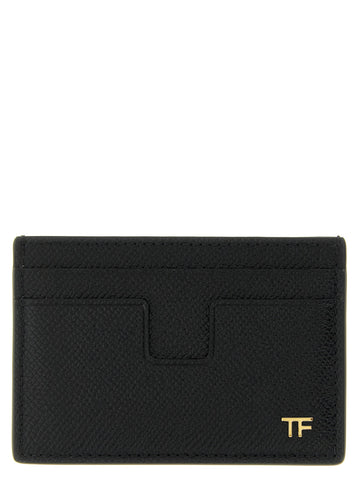TOM FORD - Small grain leather cardholder