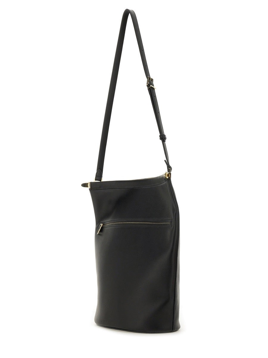 SMALL LEATHER BUCKET BAG
