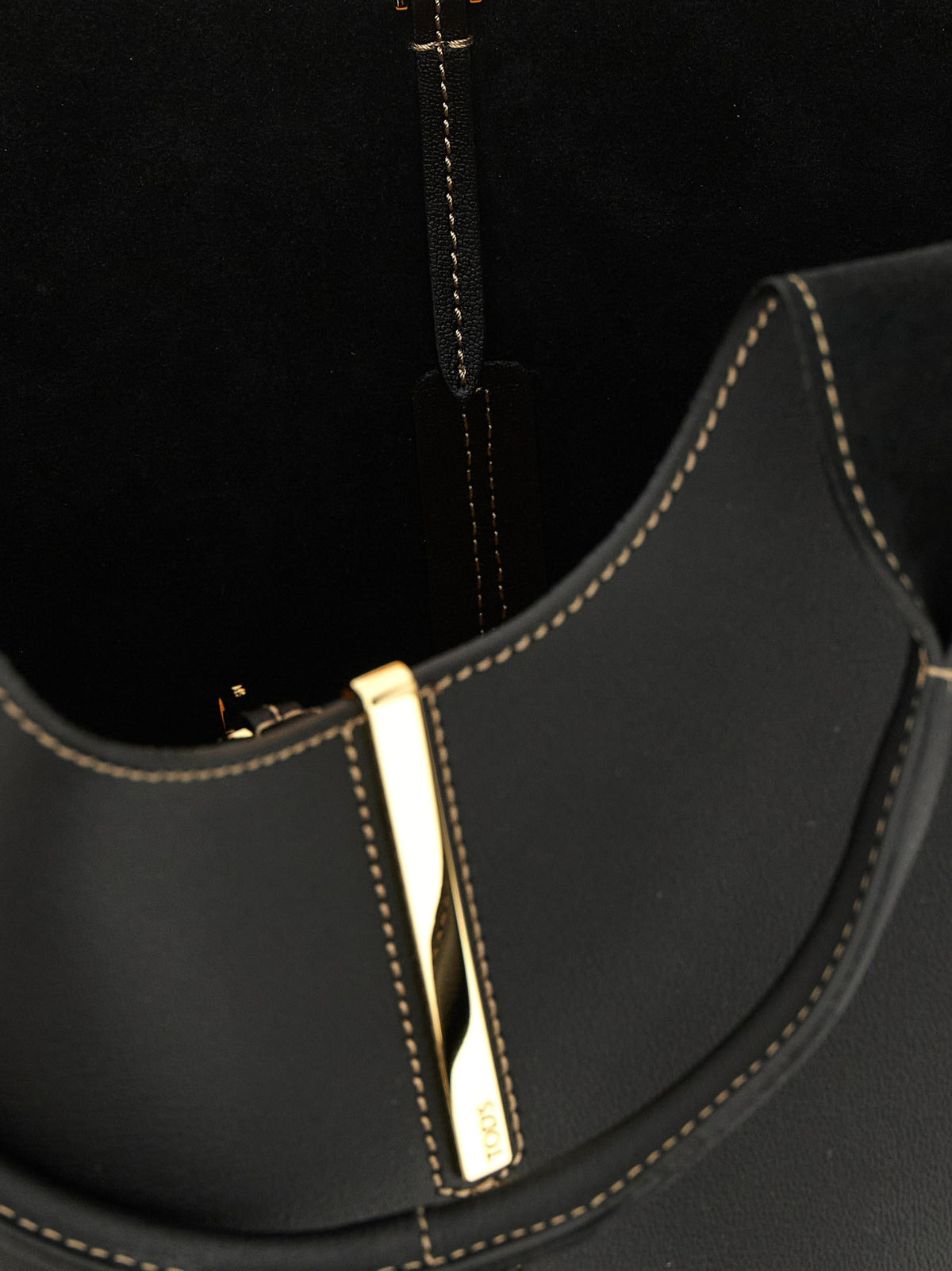 TOD'S - Small metal plate shopping bag