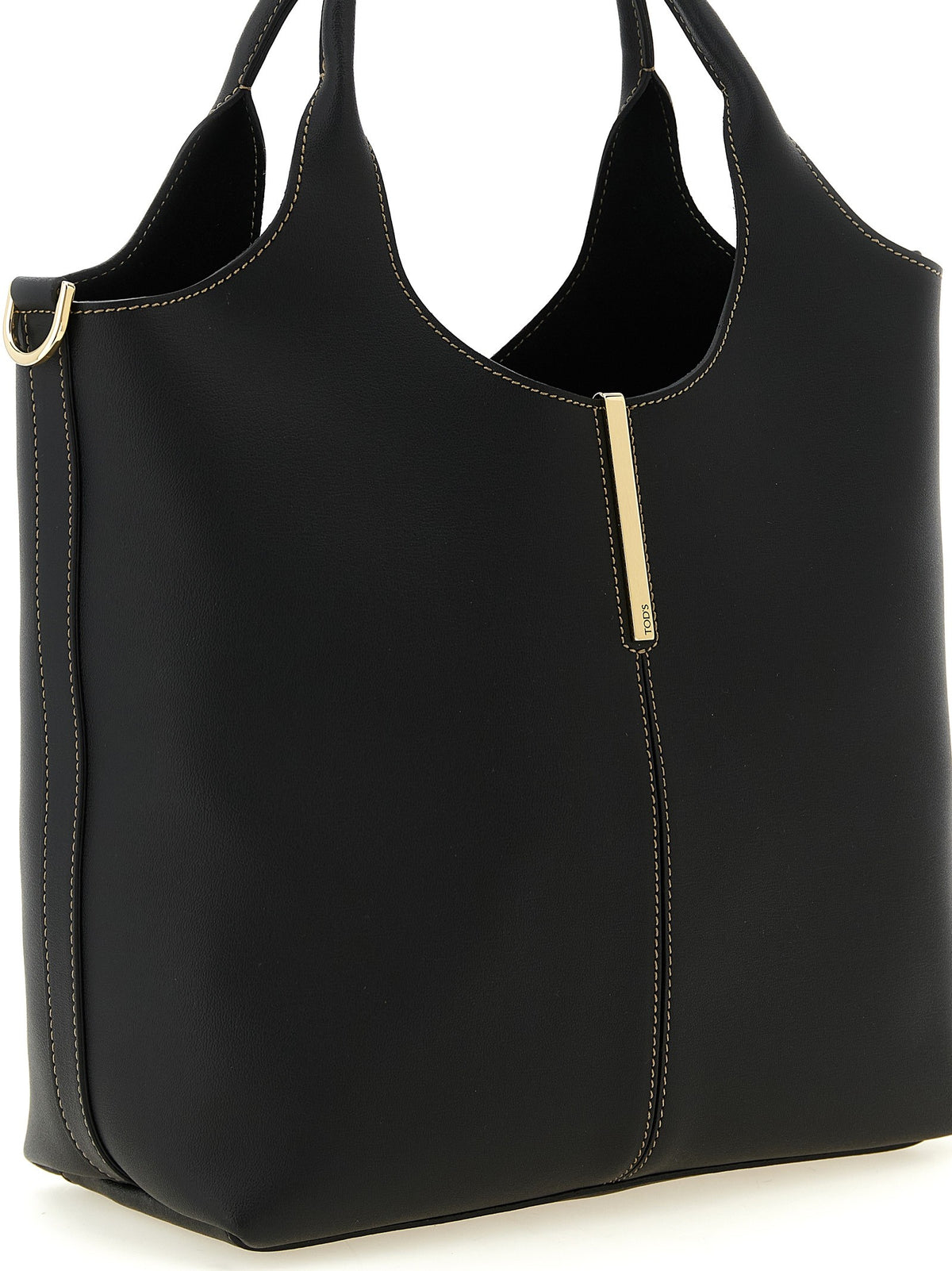 TOD'S - Small metal plate shopping bag