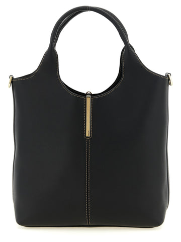 TOD'S - Small metal plate shopping bag
