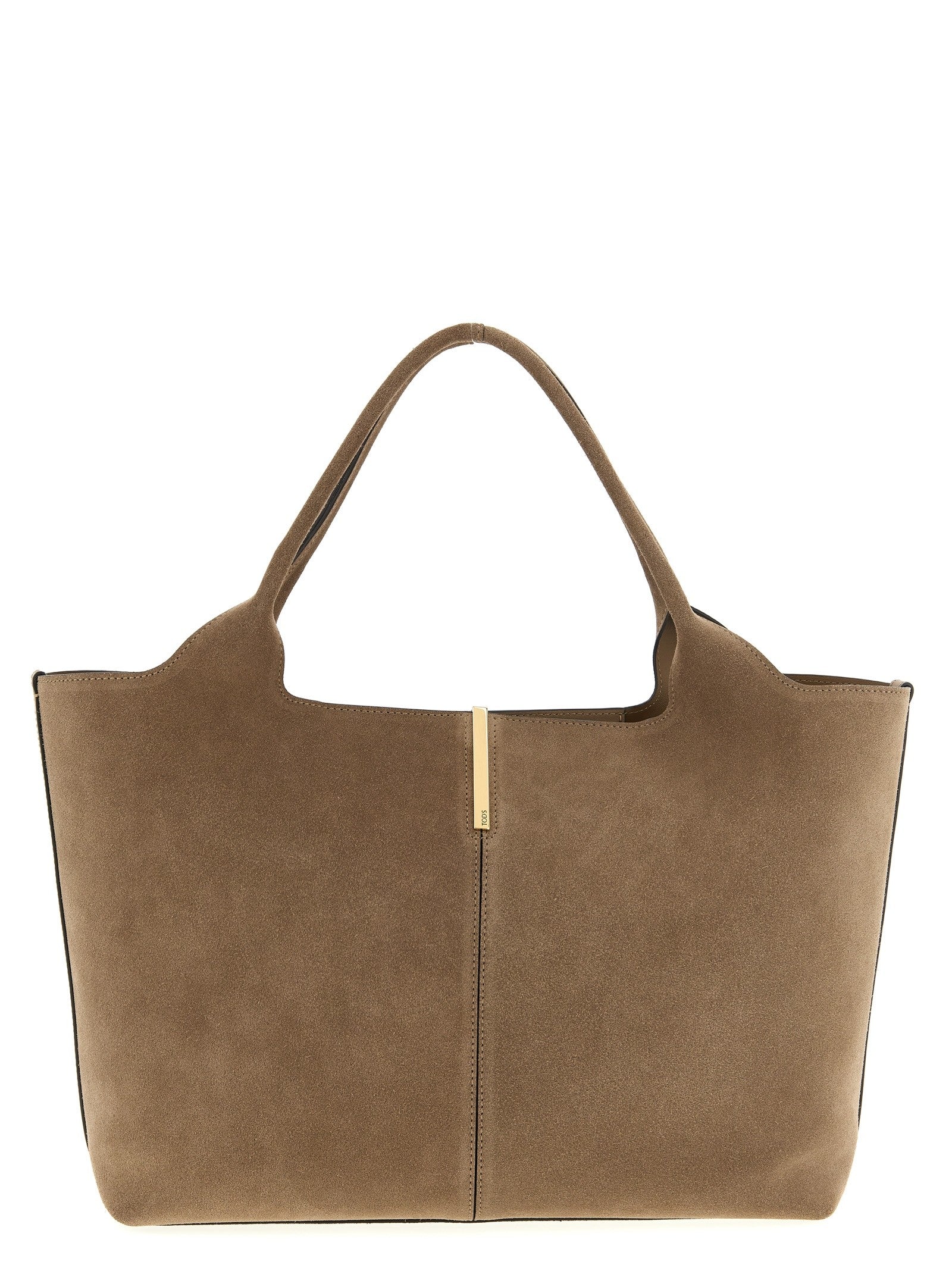 TOD'S - Small to medium suede shopping bag