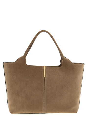 TOD'S - Small to medium suede shopping bag