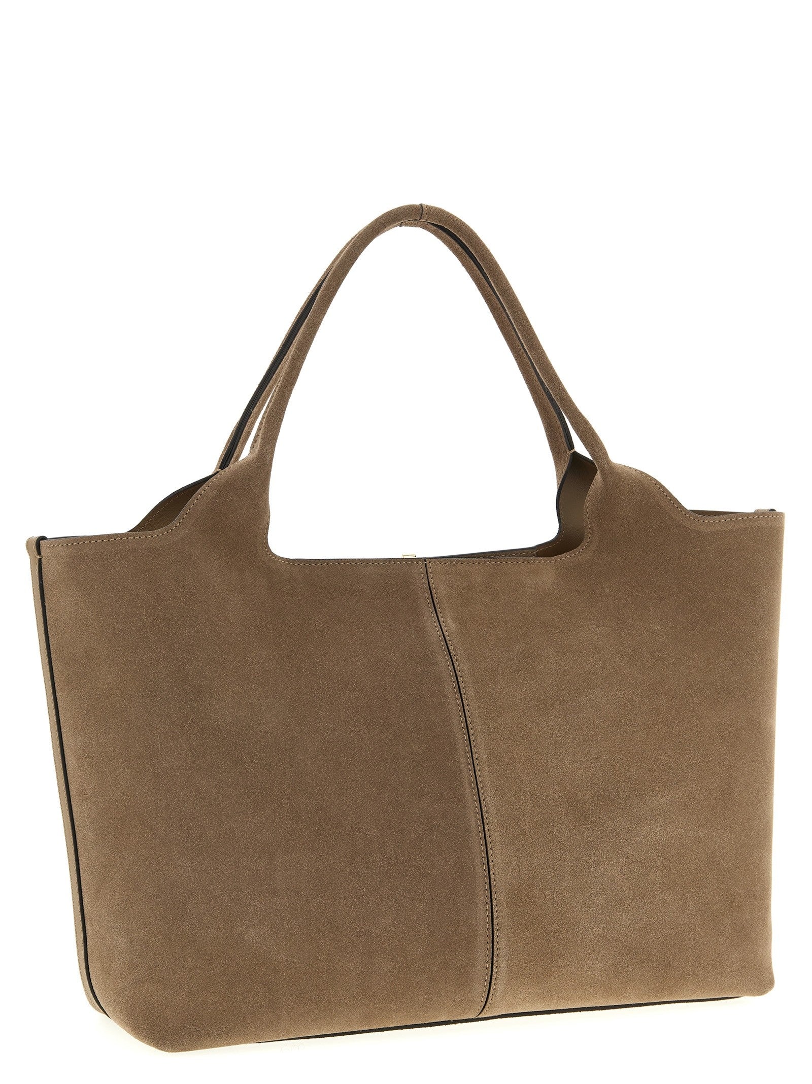 TOD'S - Small to medium suede shopping bag