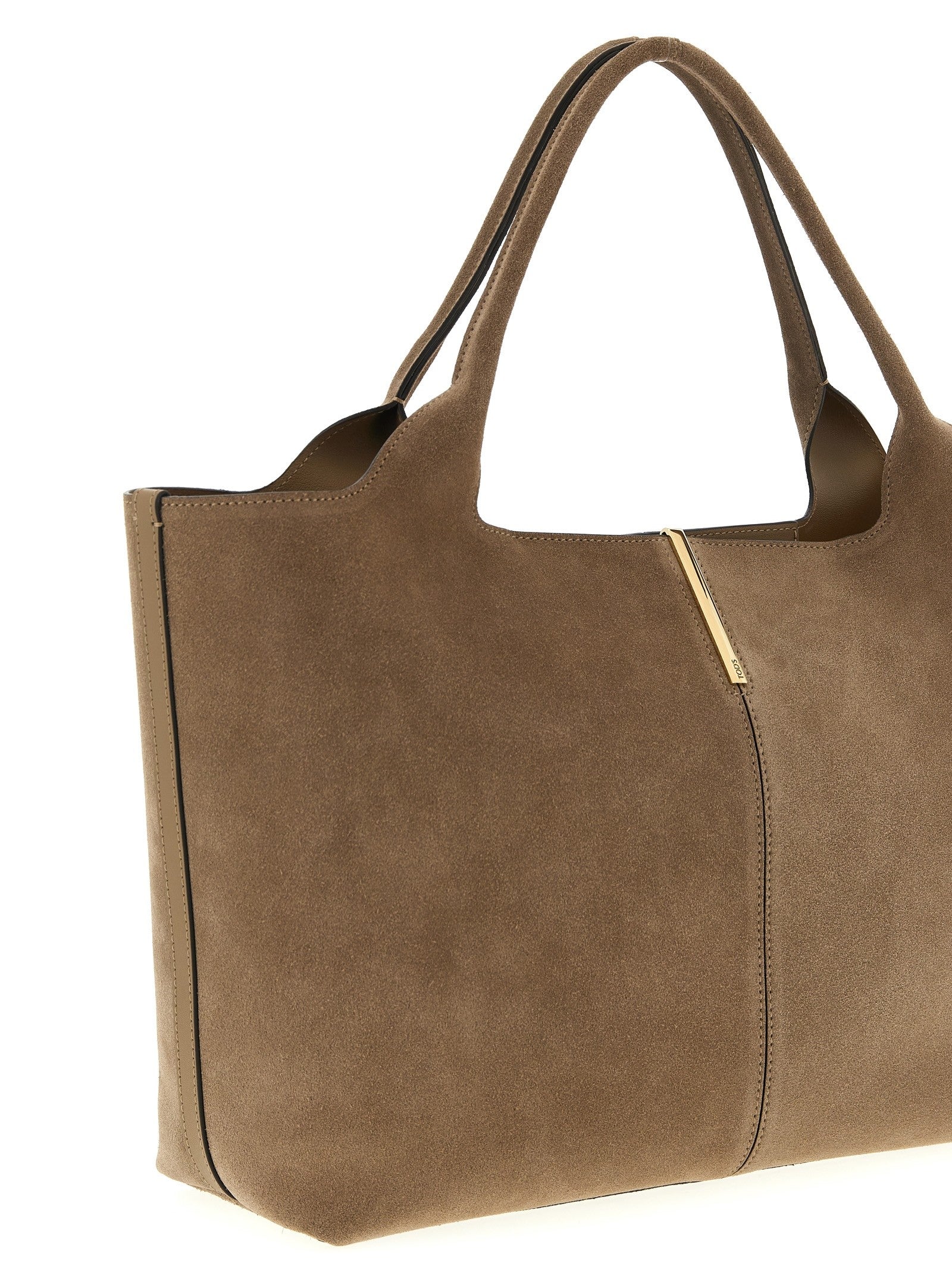 TOD'S - Small to medium suede shopping bag