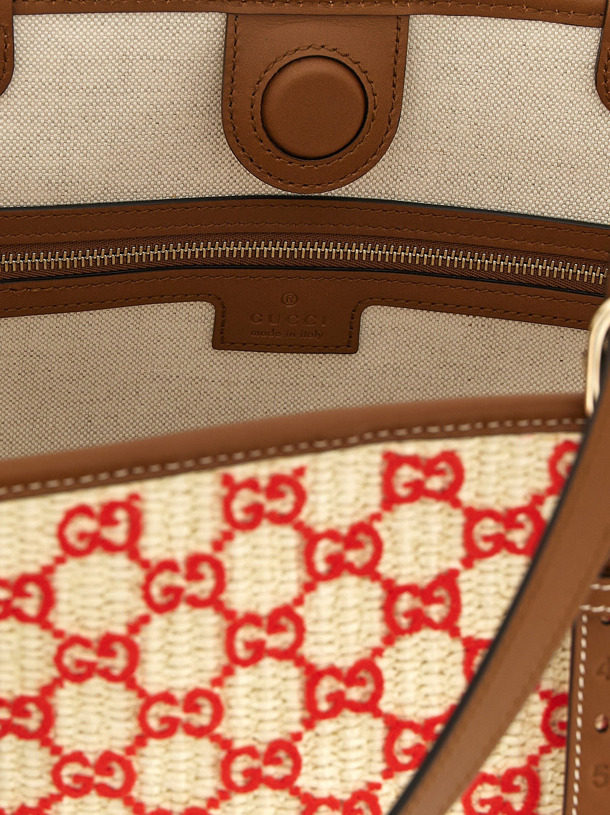 Gucci - Small woven shopping bag