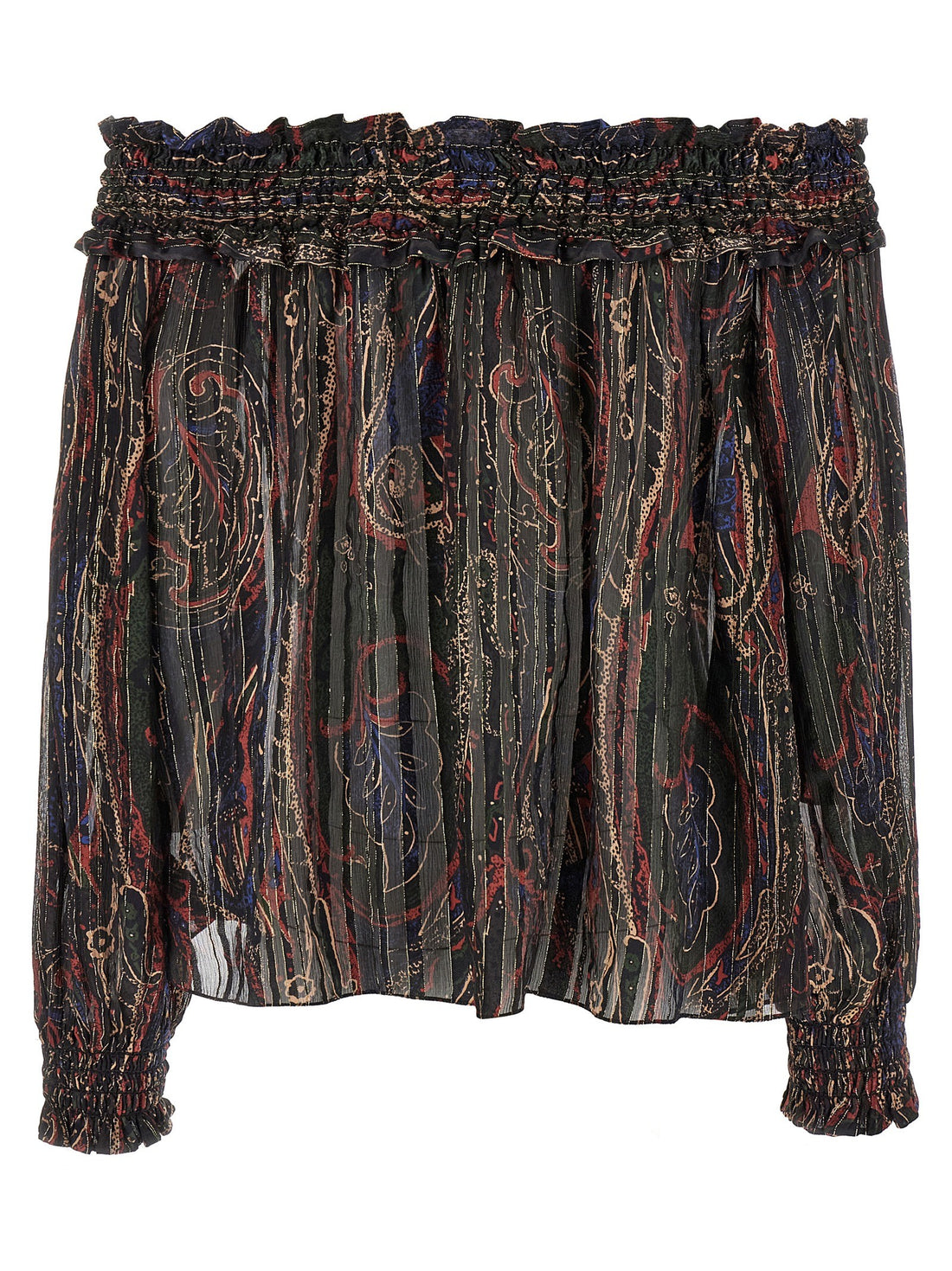 Saint Laurent - Smock stitch blouse MULTICOLOR 38 FR