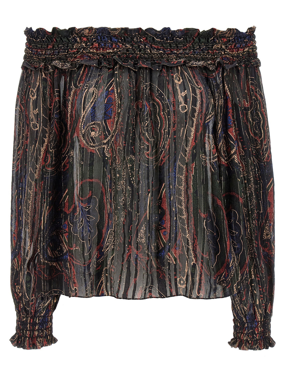 Saint Laurent - Smock stitch blouse MULTICOLOR 38 FR