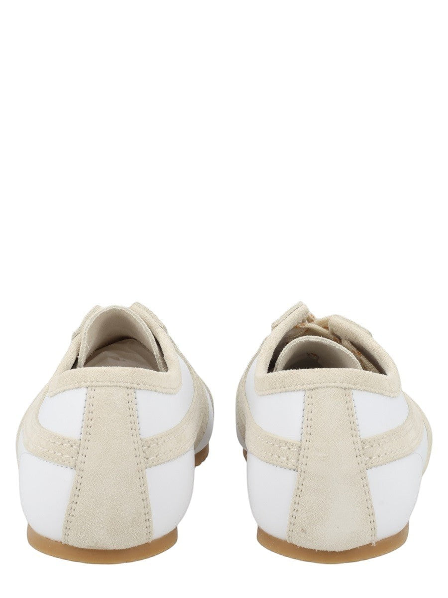 Dries Van Noten Dries Van Noten - Leather Sneaker with Suede details - Beige White