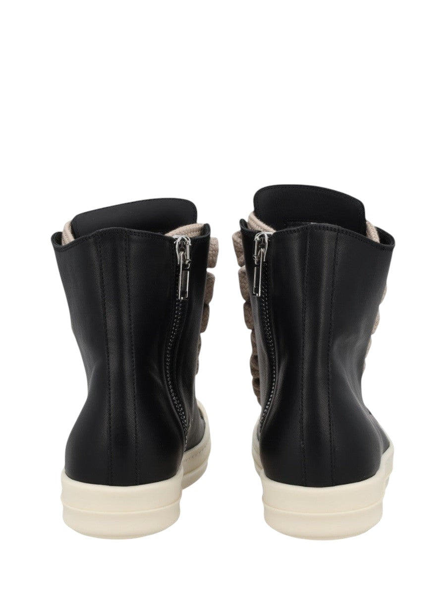 RICK OWENS - Jumbolace Leather Sneakers sneaker-in-pelle_911b04a0-0ce4-4e32-aa7b-cfb9ffabe2d2
