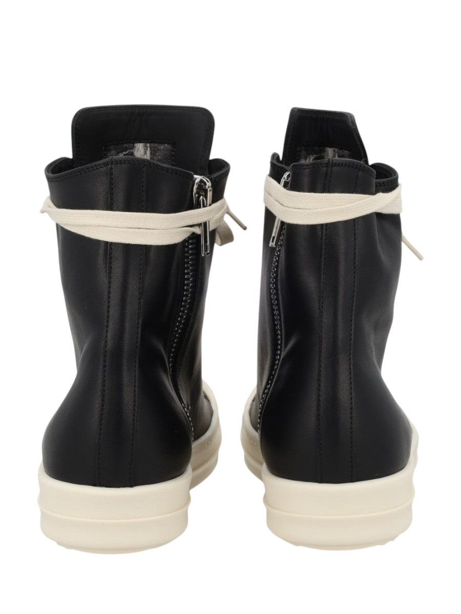 RICK OWENS - Leather Sneakers sneaker-in-pelle_c6b11a2f-58c5-412c-b2b3-298ef1c177b5