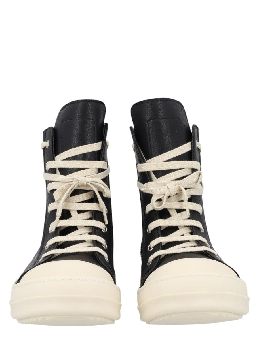 RICK OWENS - Leather Sneakers sneaker-in-pelle_e99574d6-21df-4d74-88ce-1888f3b5bccc