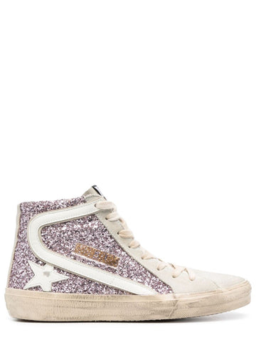 Golden Goose - SNEAKER WITH GLITTER AND ZIPPER sneaker-with-glitter-and-zipper
