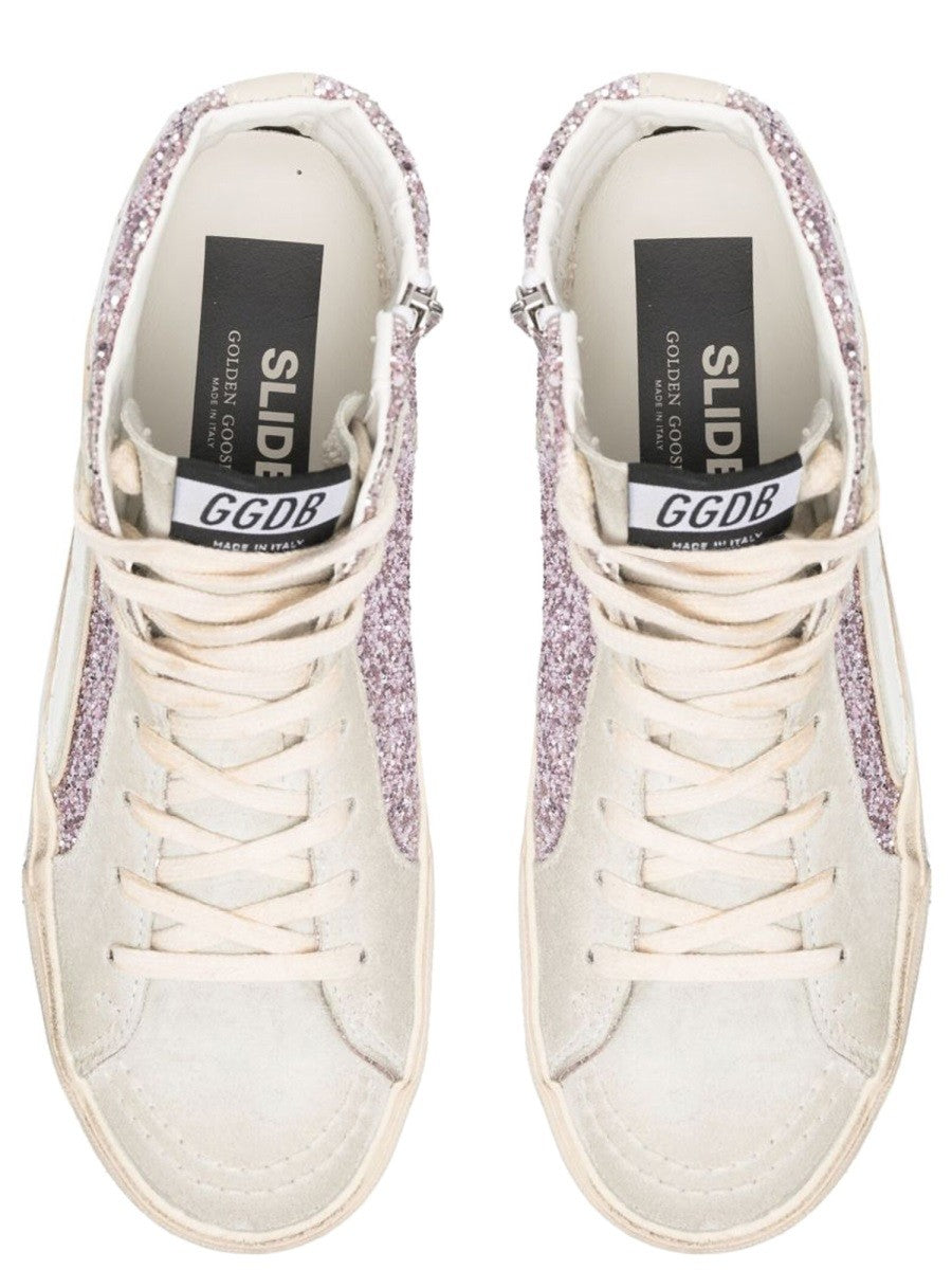 Golden Goose - SNEAKER WITH GLITTER AND ZIPPER sneaker-with-glitter-and-zipper_19d39cb4-c605-4dde-b29a-9bb7d95e2f67