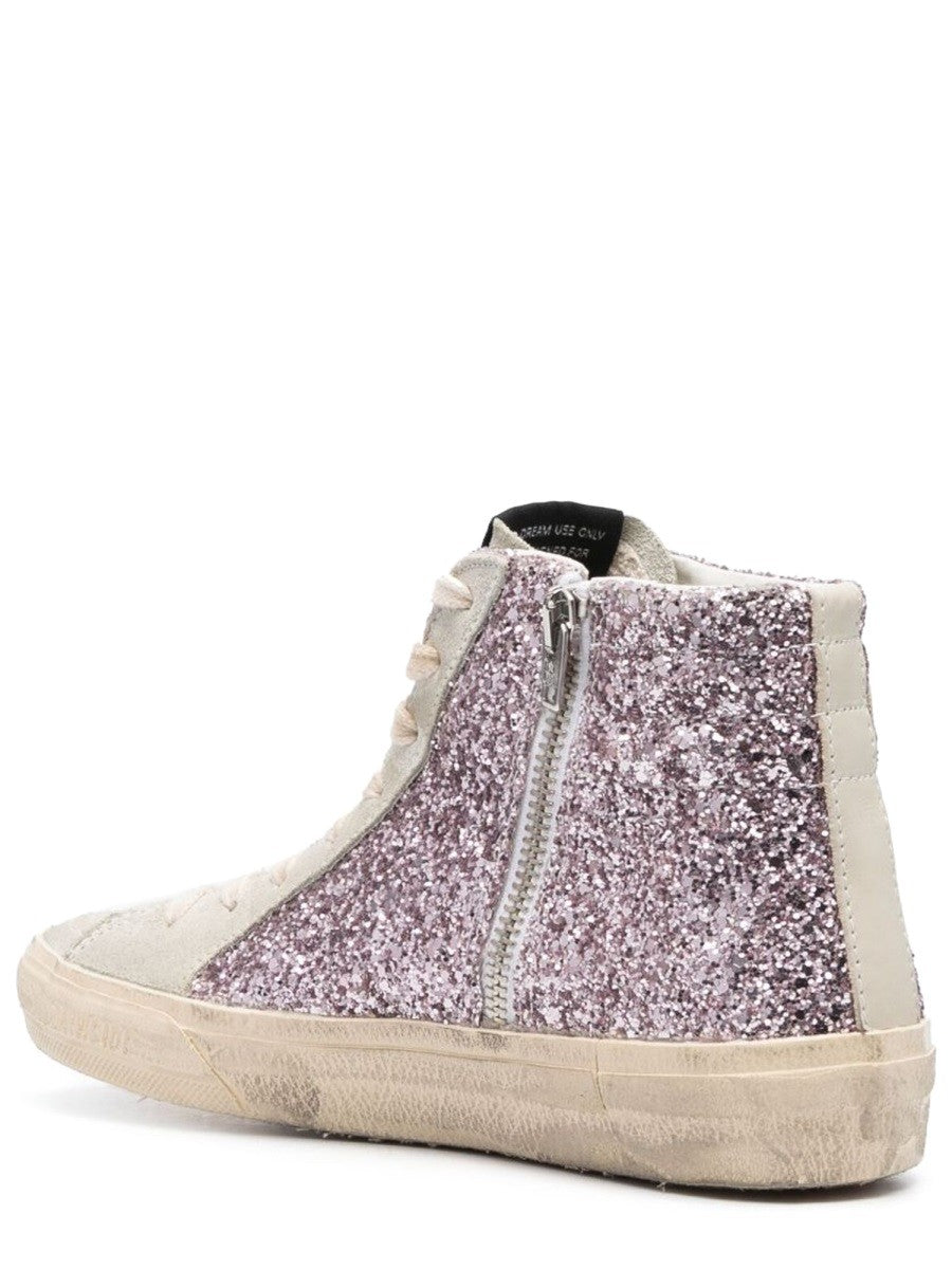 Golden Goose - SNEAKER WITH GLITTER AND ZIPPER sneaker-with-glitter-and-zipper_5e1c9026-41dc-4fa8-a1f5-9054b7257b80