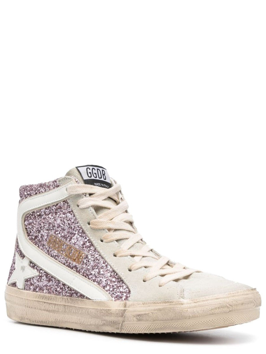 Golden Goose - SNEAKER WITH GLITTER AND ZIPPER sneaker-with-glitter-and-zipper_73f94049-28e1-4f1c-969f-79ff082572ca