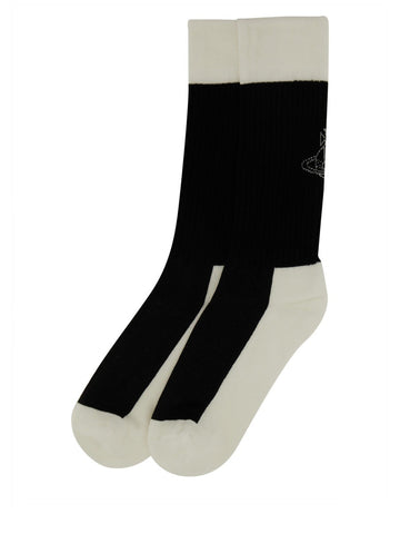 Vivienne Westwood - Socks with Logo - Black socks-with-logo_1d26ce37-74a2-4b7b-9d90-0cb480acc023