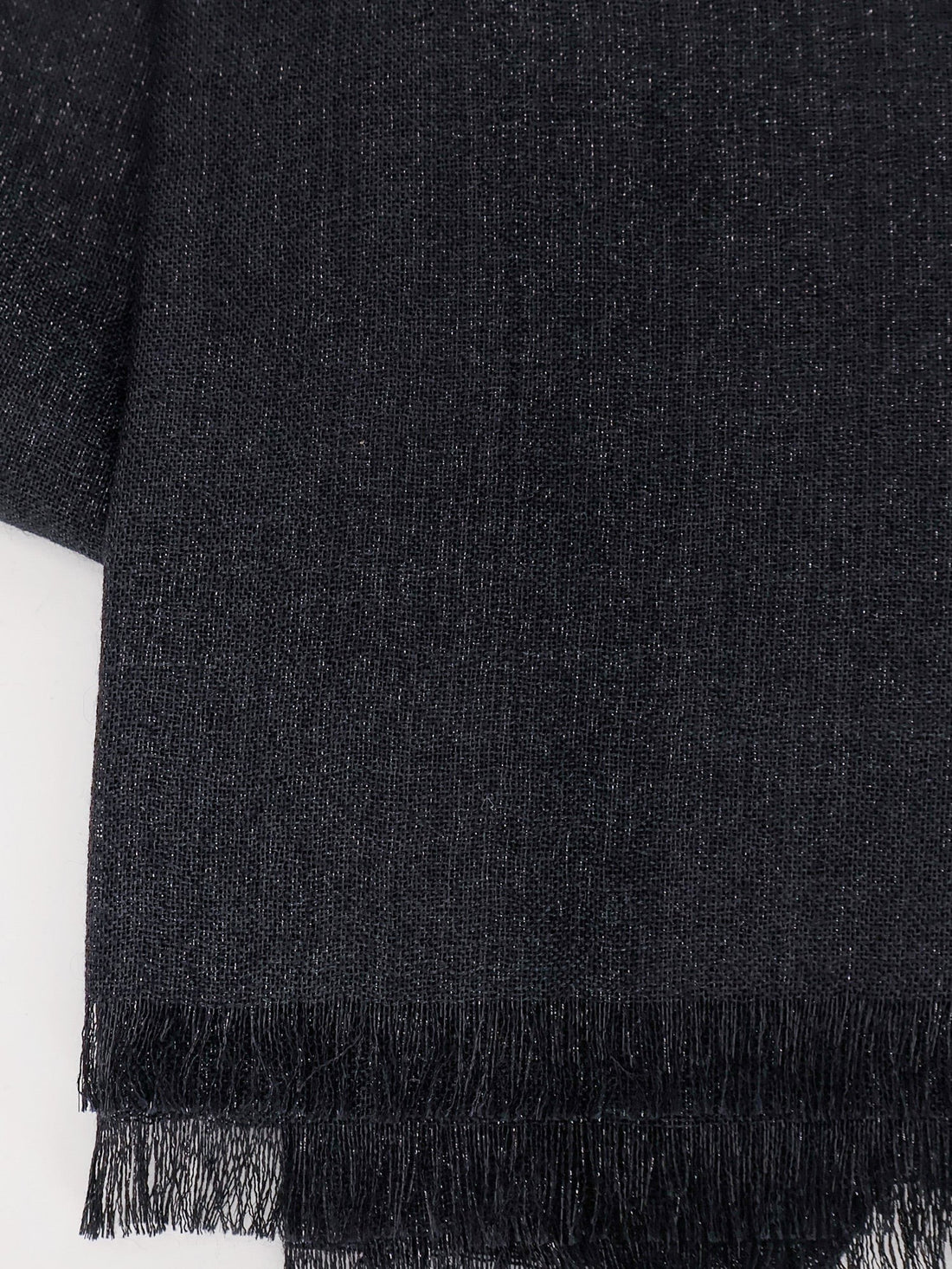 Brunello Cucinelli - Sparkling cashmere and silk scarf Nero UNI