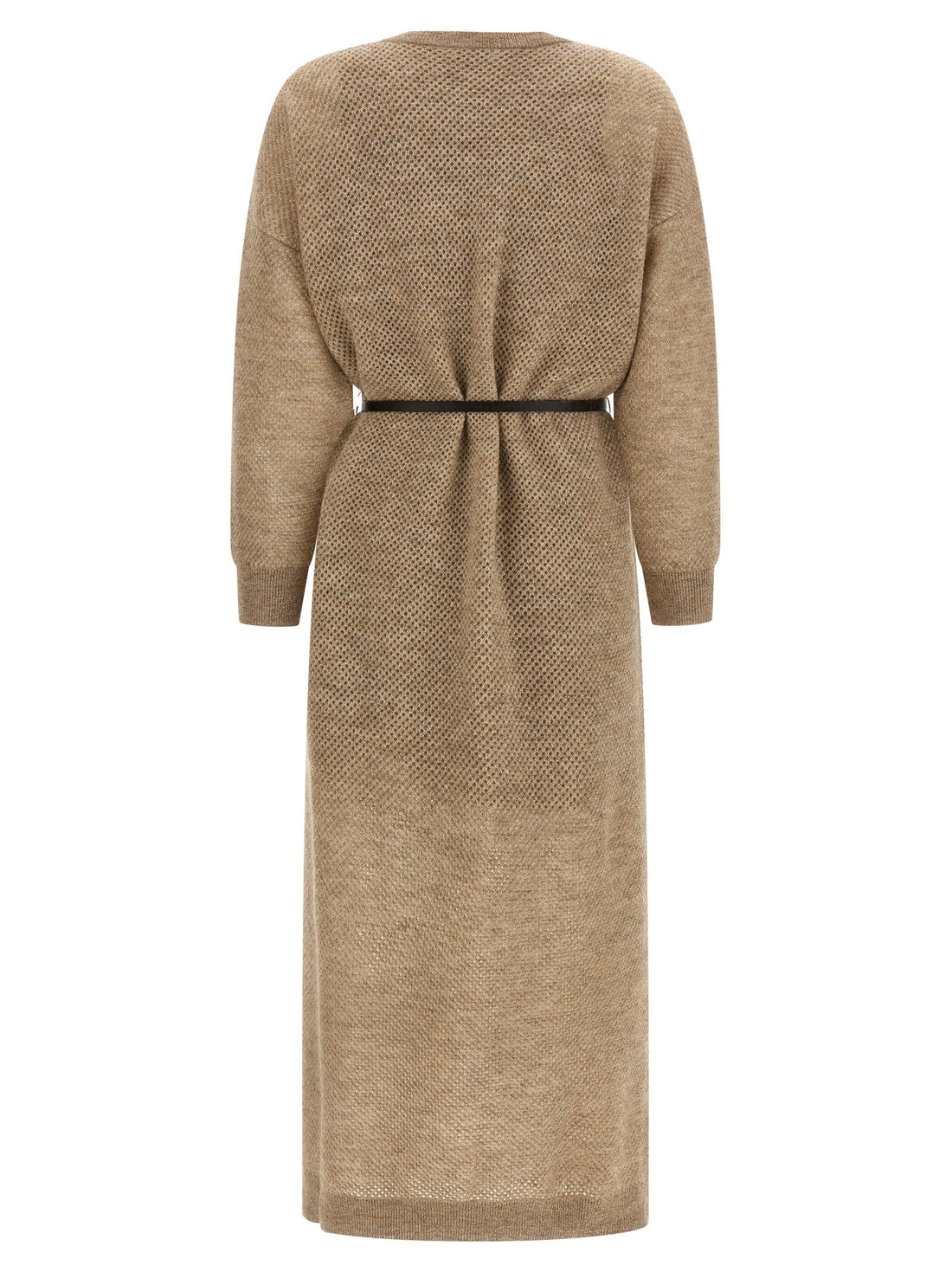 Brunello Cucinelli - Sparkling Wool Blend Dress beige