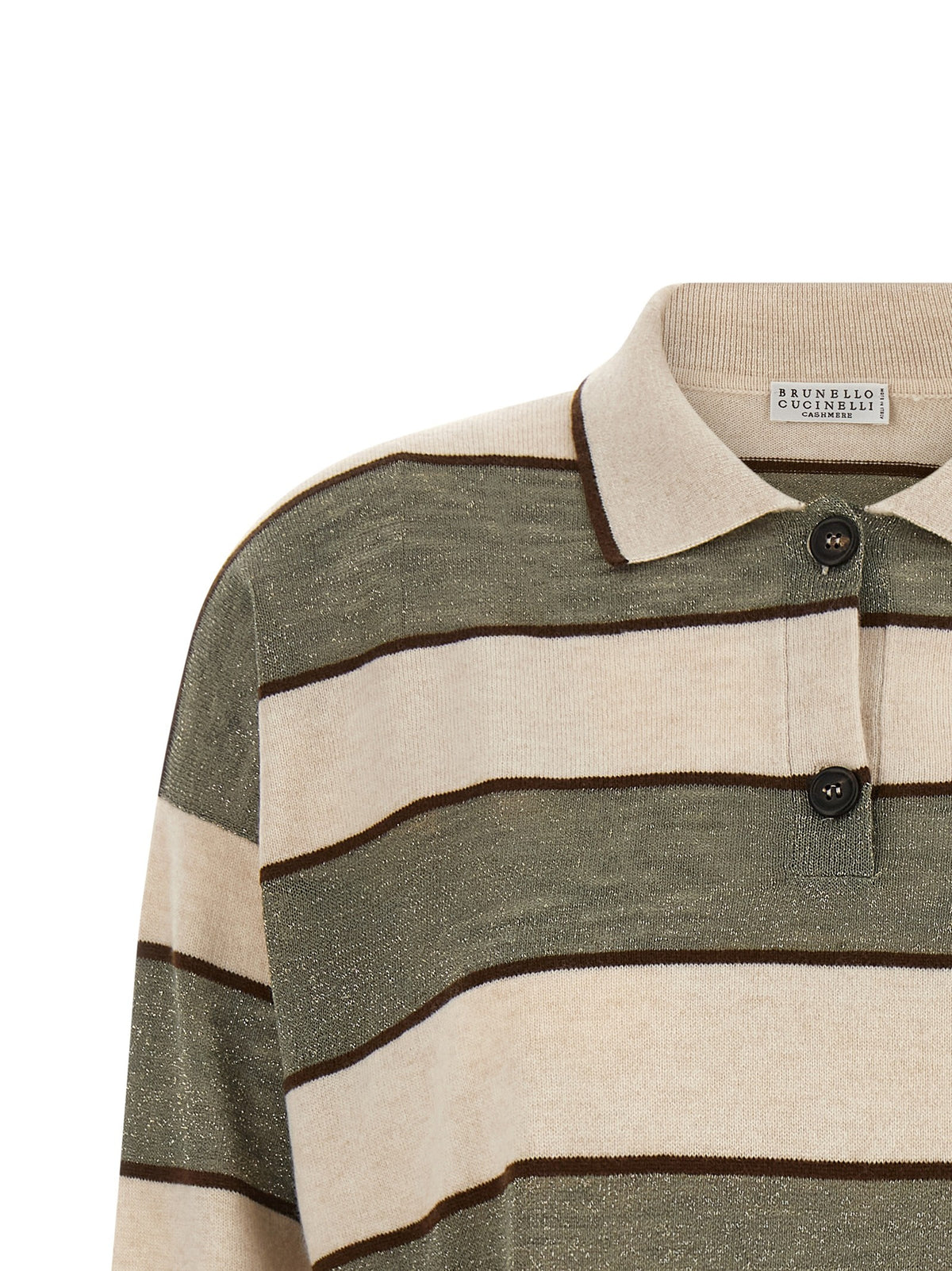 Brunello Cucinelli - 'Sparkling Stripes' polo shirt