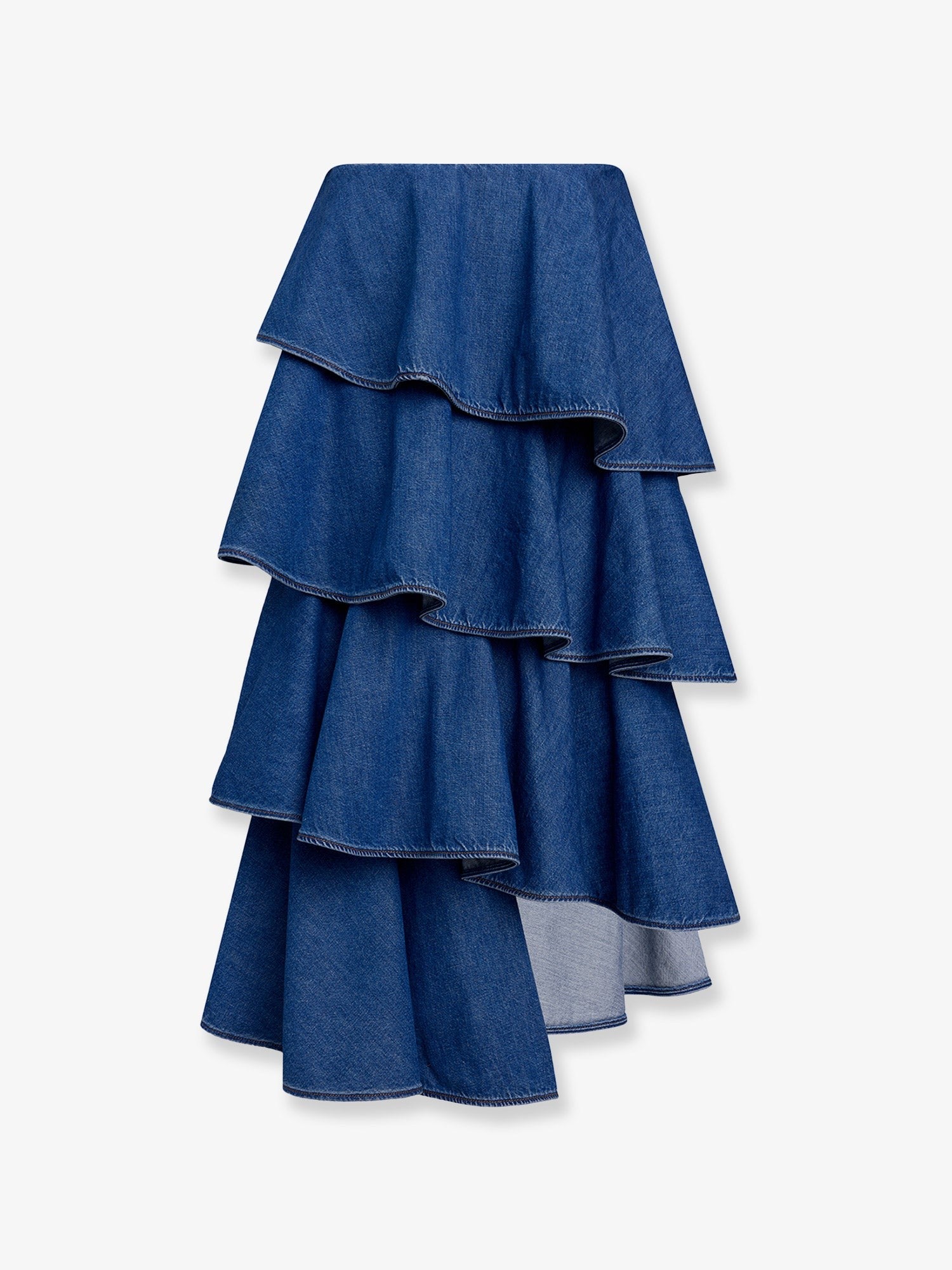 ALAIA - Spiral denim skirt
