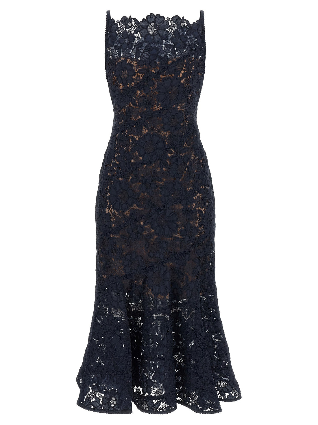 SELF-PORTRAIT - 'Spiral lace' lace dress Blue
