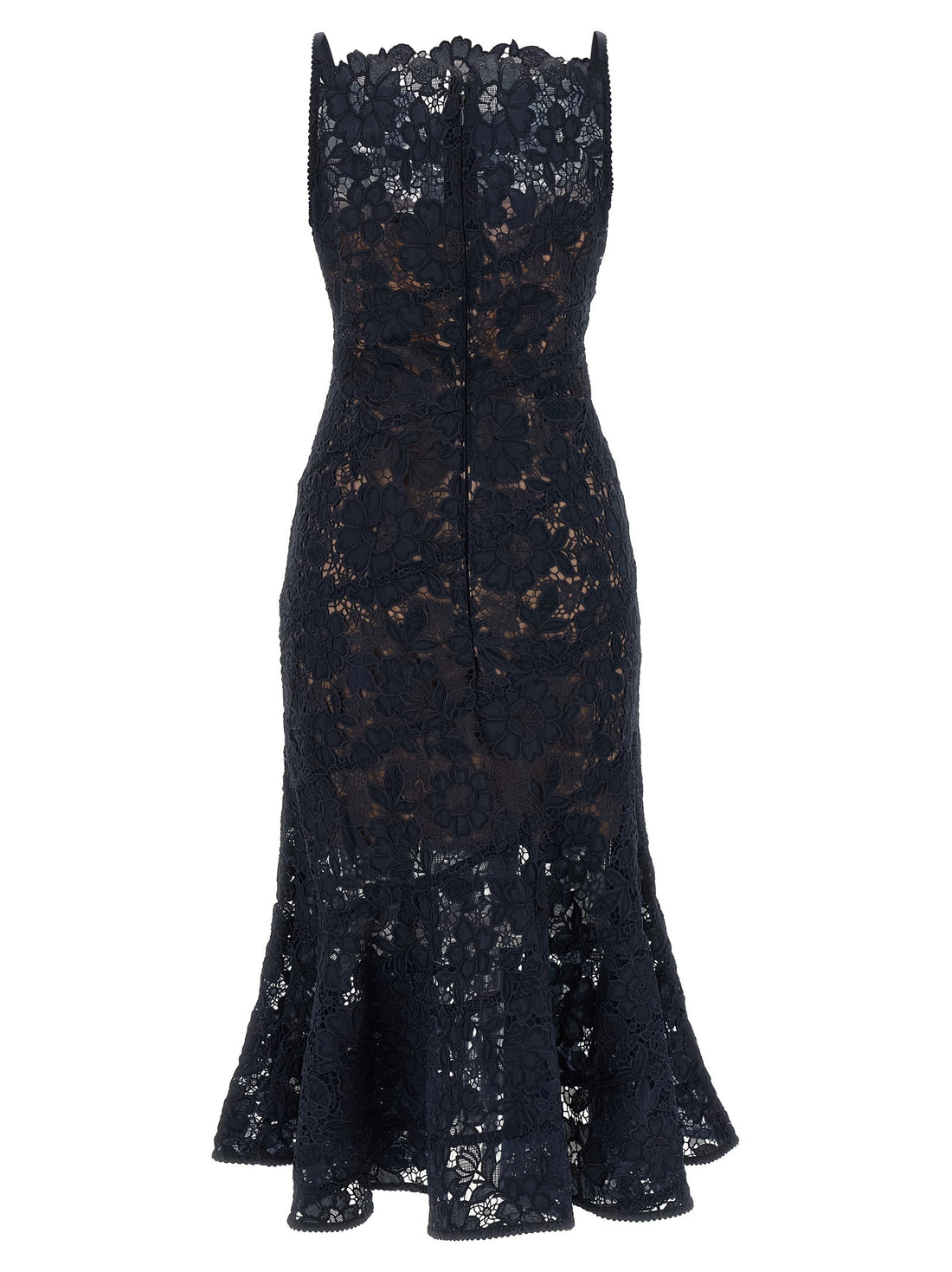 SELF-PORTRAIT - 'Spiral lace' lace dress Blue