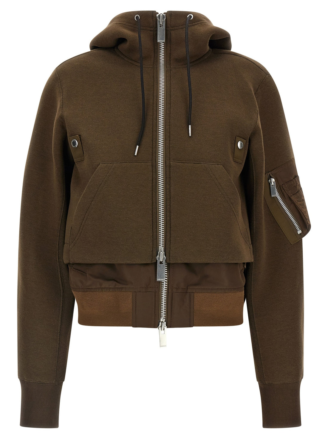 SACAI - 'Sponge' bomber jacket Brown